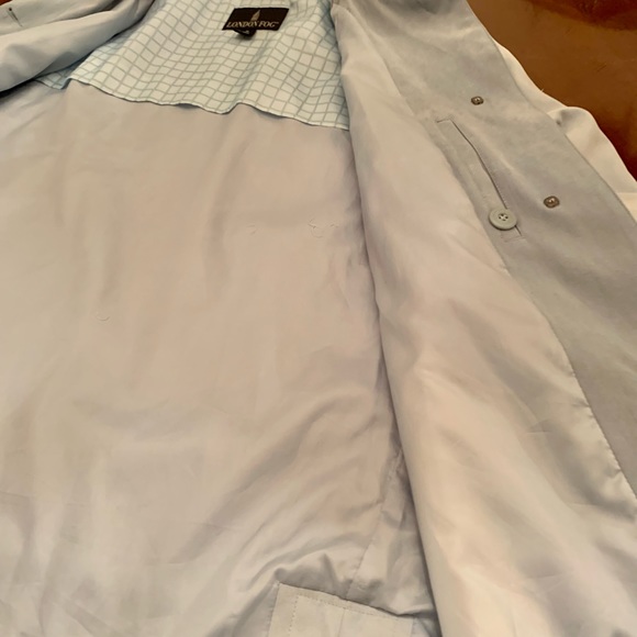 London Fog Water Repellant Coat Stone Blue Medium Petite - Picture 13 of 13